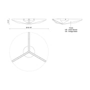 Kuzco FM64218 Tachi 1-lt 18" LED Flush Mount