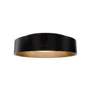 dweLED FM701618 Gaston 1-lt 18" LED Flush Mount, 4CCT - Black/Gold