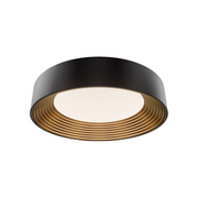 dweLED FM701618 Gaston 1-lt 18" LED Flush Mount, 4CCT - Black/Gold