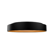 dweLED FM701626 Gaston 1-lt 26" LED Flush Mount, 4CCT - Black/Gold