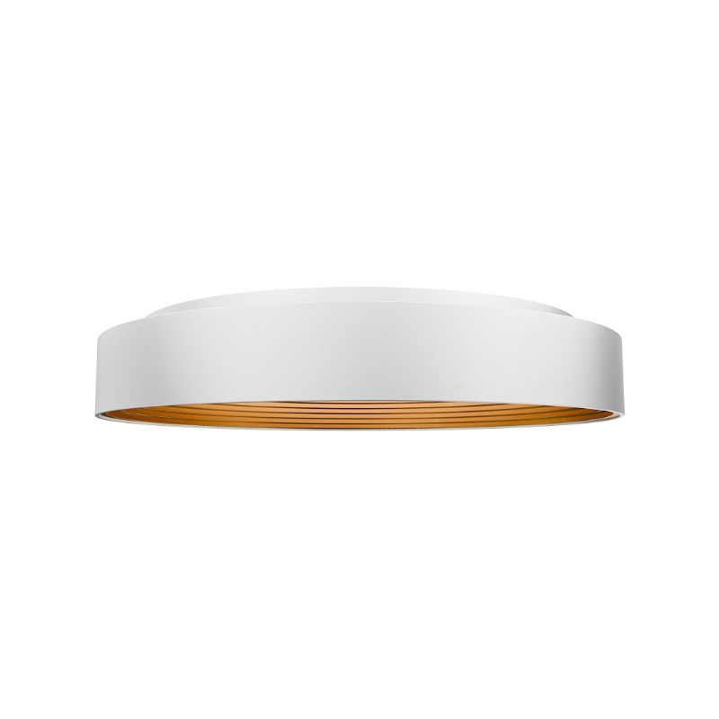 dweLED FM701626 Gaston 1-lt 26" LED Flush Mount, 4CCT - White/Gold