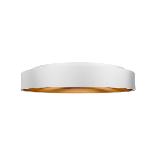 dweLED FM701626 Gaston 1-lt 26" LED Flush Mount, 4CCT - White/Gold
