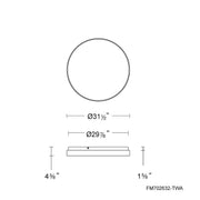 dweLED FM702632 Ringsley 1-lt 32" LED Ceiling Mount