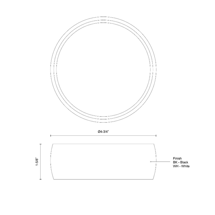 Kuzco FM82104 Savile 1-lt 5" LED Flush Mount