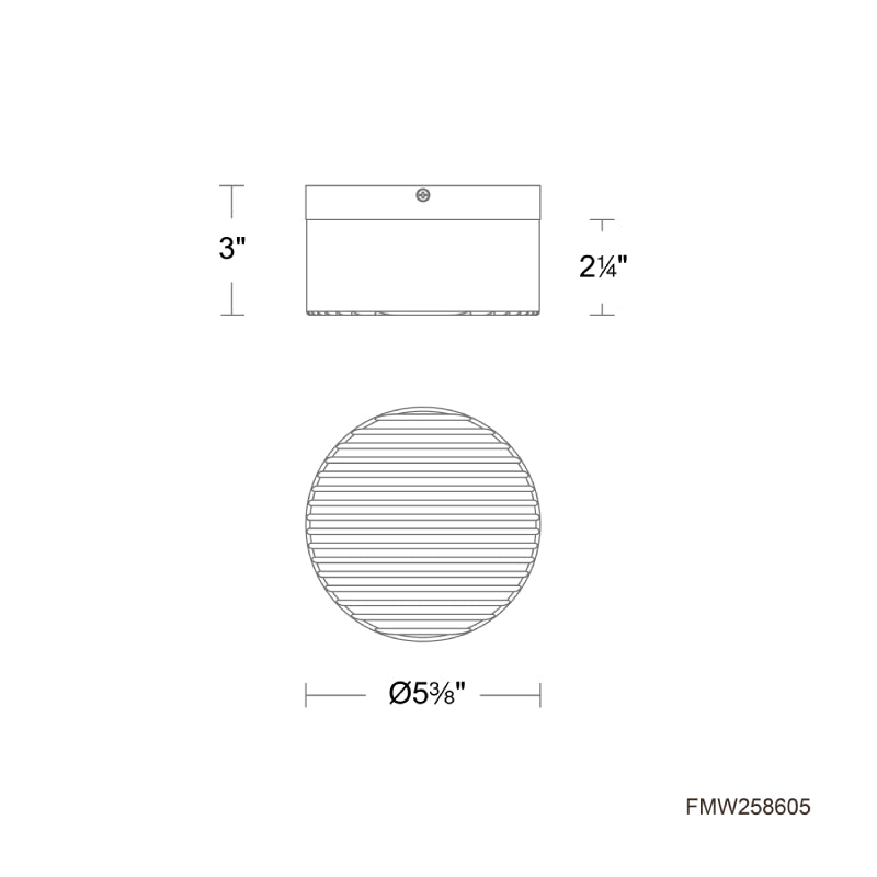 Modern Forms FMW258605 Tuck III 5" LED Outdoor Flush Mount, 4CCT Selectable