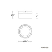 dweLED FMW704605S Balto II 1-lt 5" LED Outdoor Flush Mount