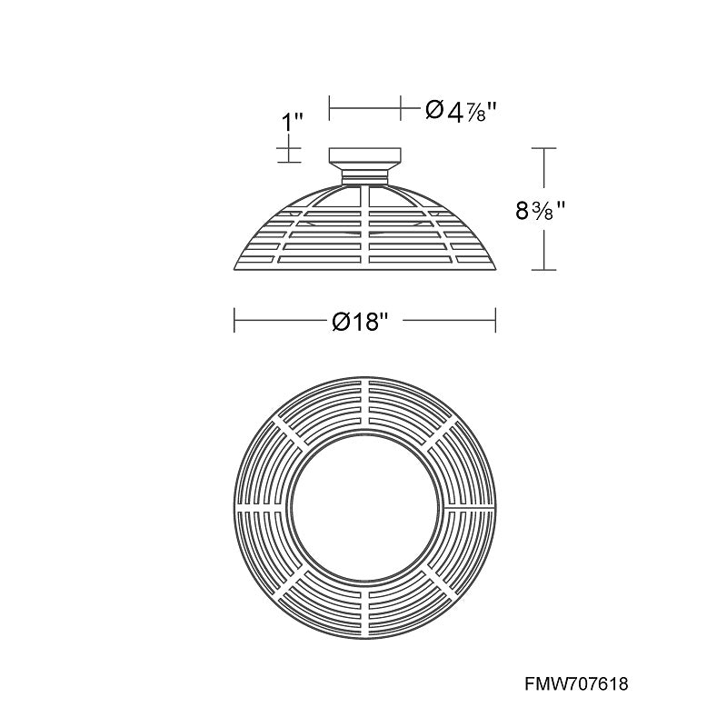 dweLED FMW707618 Colander 1-lt 18" LED Outdoor Flush Mount, 4CCT