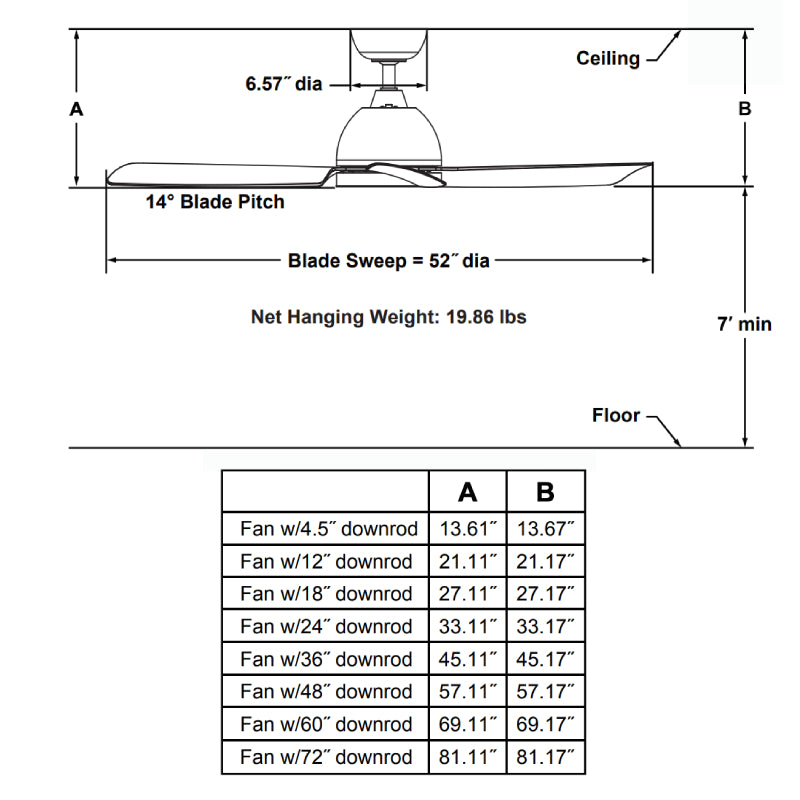 Fanimation FP6750 Starboard 52" Indoor/Outdoor Ceiling Fan