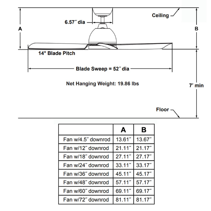Fanimation FP6750 Starboard 52" Indoor/Outdoor Ceiling Fan