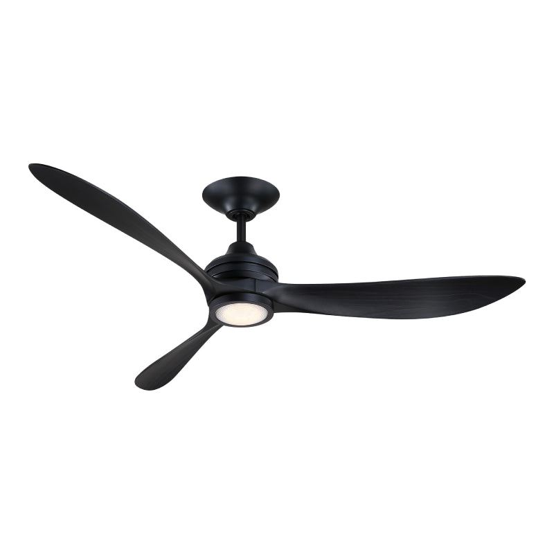 Fanimation FPD6725 Aviara 60" Indoor/Outdoor Ceiling Fan with LED Light Kit - Black