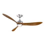 Fanimation FPD6725 Aviara 60" Indoor/Outdoor Ceiling Fan with LED Light Kit - Brushed Nickel