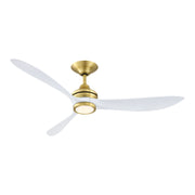 Fanimation FPD6725 Aviara 60" Indoor/Outdoor Ceiling Fan with LED Light Kit - Brushed Satin Brass