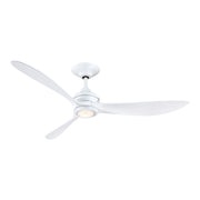 Fanimation FPD6725 Aviara 60" Indoor/Outdoor Ceiling Fan with LED Light Kit - Matte White