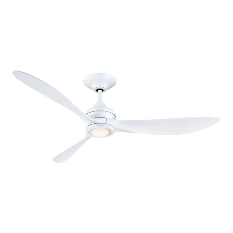 Fanimation FPD6725 Aviara 60" Indoor/Outdoor Ceiling Fan with LED Light Kit - Matte White