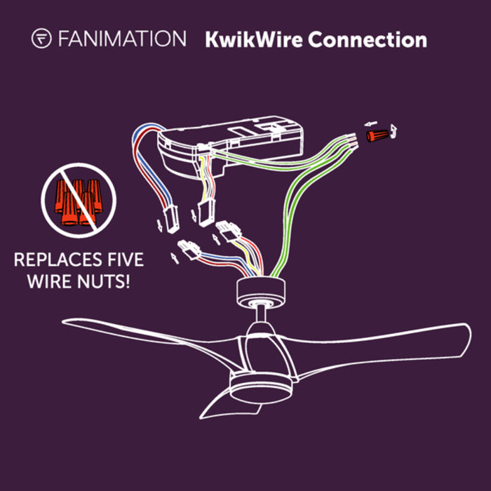 Fanimation FPD6858 Klear 56" Indoor/Outdoor Ceiling Fan with LED Light Kit
