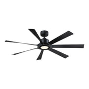 Fanimation FPD7060 Lenzi 60" Ceiling Fan with LED Light Kit - Black