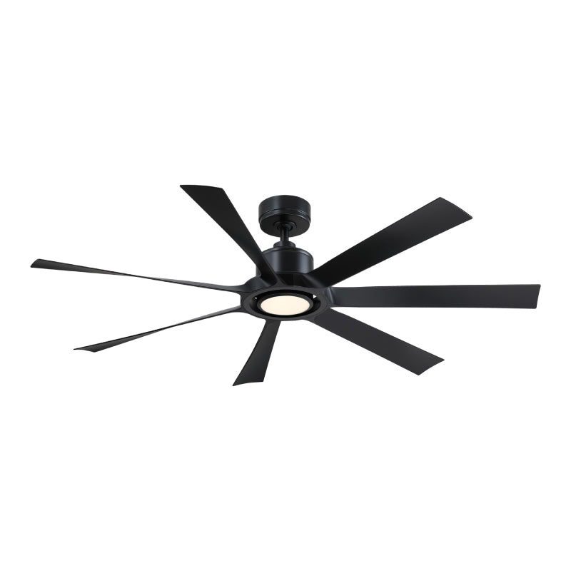 Fanimation FPD7060 Lenzi 60" Ceiling Fan with LED Light Kit - Black