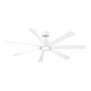 Fanimation FPD7060 Lenzi 60" Ceiling Fan with LED Light Kit - Matte White