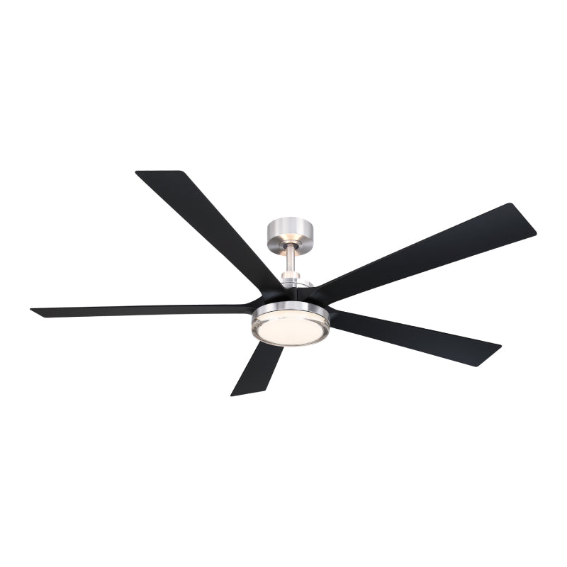 Fanimation FPD8564 TorchAire 64" Indoor/Outdoor Ceiling Fan with LED Light Kit - Brushed Nickel