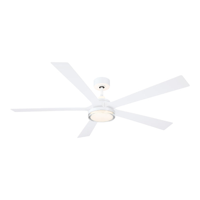 Fanimation FPD8564 TorchAire 64" Indoor/Outdoor Ceiling Fan with LED Light Kit - Matte White