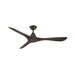 Modern Forms FR-D2504-60 Carve 60" Ceiling Fan - Bronze with Dark Walnut Blades
