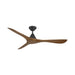 Modern Forms FR-D2504-60 Carve 60" Ceiling Fan - Matte Black with Distressed Koa Blades