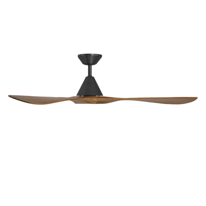 Modern Forms FR-D2504-60 Carve 60" Ceiling Fan - Matte Black with Distressed Koa Blades