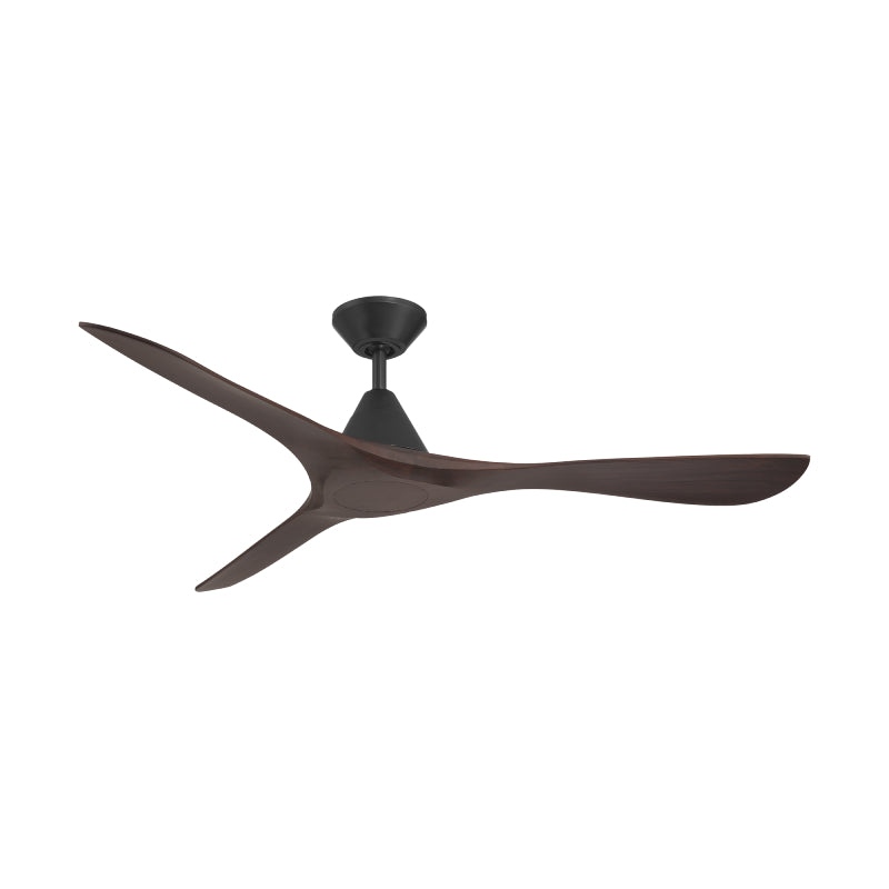 Modern Forms FR-D2504-60 Carve 60" Ceiling Fan - Matte Black with Dark Walnut Blades