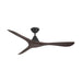 Modern Forms FR-D2504-60 Carve 60" Ceiling Fan - Matte Black with Dark Walnut Blades