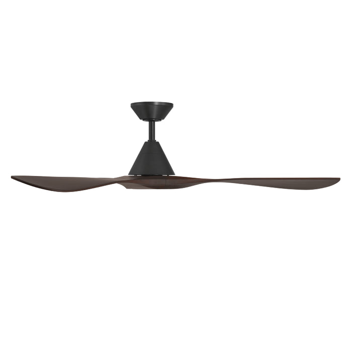 Modern Forms FR-D2504-60 Carve 60" Ceiling Fan - Matte Black with Dark Walnut Blades