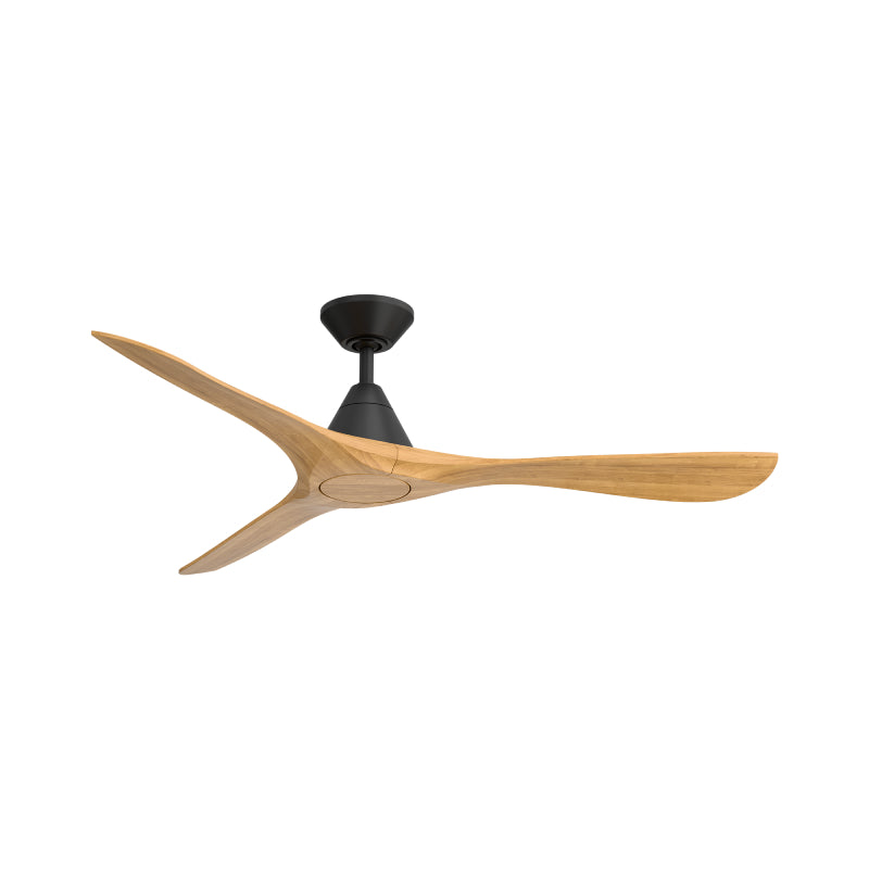 Modern Forms FR-D2504-60 Carve 60" Ceiling Fan-Matte Black with Honey Oak Blades