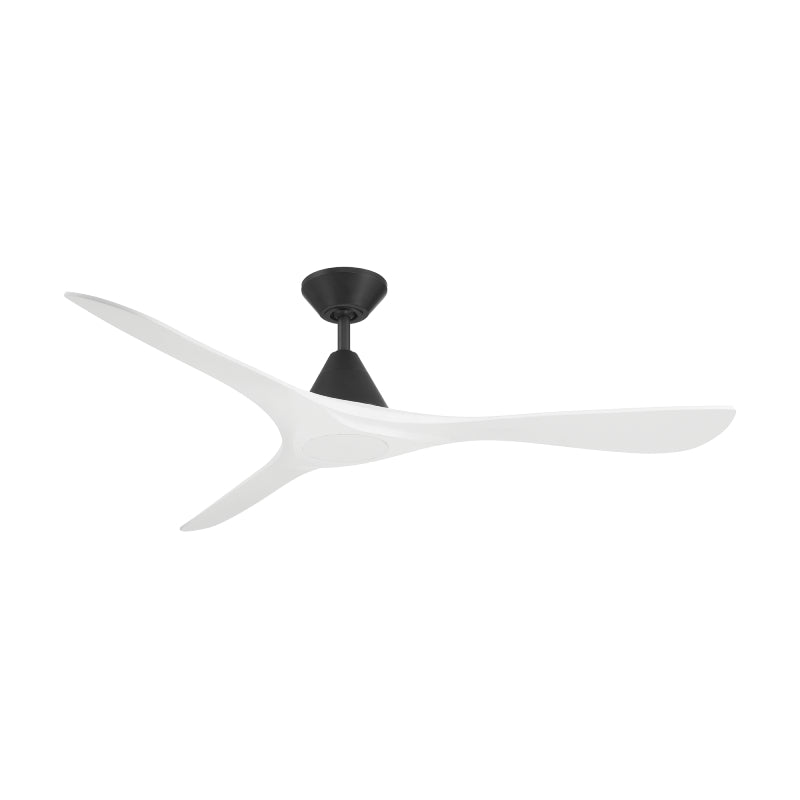 Modern Forms FR-D2504-60 Carve 60" Ceiling Fan - Matte Black with Matte White Blades