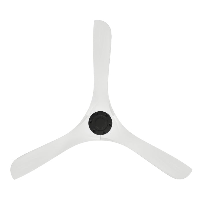 Modern Forms FR-D2504-60 Carve 60" Ceiling Fan - Matte Black with Matte White Blades