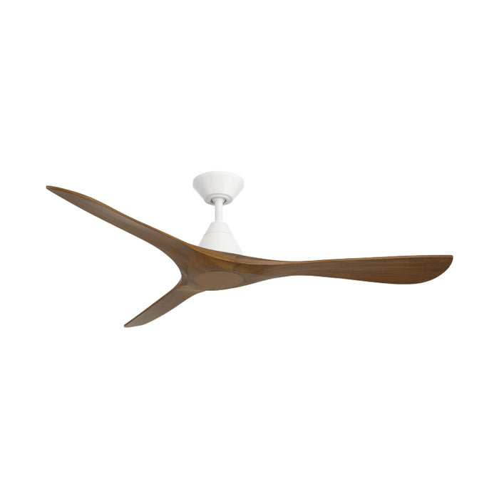 Modern Forms FR-D2504-60 Carve 60" Ceiling Fan - Matte White with Distressed Koa Blades