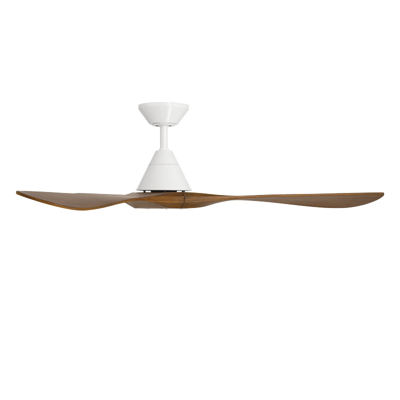 Modern Forms FR-D2504-60 Carve 60" Ceiling Fan - Matte White with Distressed Koa Blades