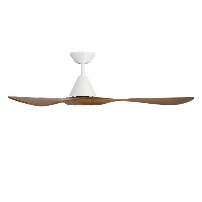 Modern Forms FR-D2504-60 Carve 60" Ceiling Fan - Matte White with Distressed Koa Blades