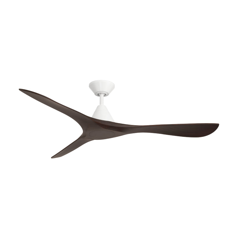 Modern Forms FR-D2504-60 Carve 60" Ceiling Fan - Matte White with Dark Walnut Blades