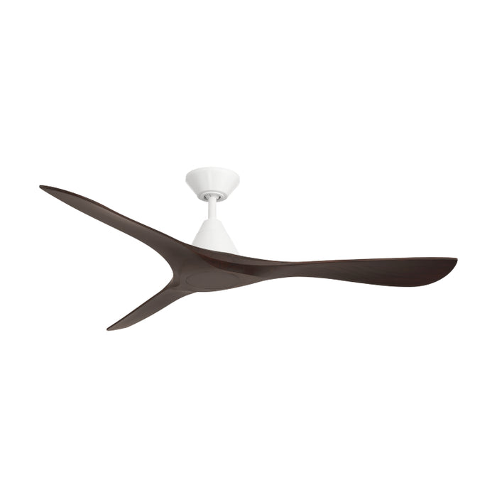 Modern Forms FR-D2504-60 Carve 60" Ceiling Fan - Matte White with Dark Walnut Blades