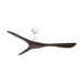 Modern Forms FR-D2504-60 Carve 60" Ceiling Fan - Matte White with Dark Walnut Blades