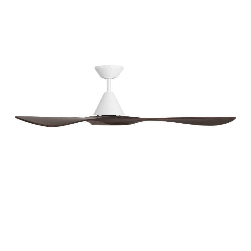 Modern Forms FR-D2504-60 Carve 60" Ceiling Fan - Matte White with Dark Walnut Blades