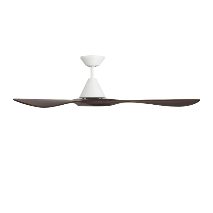 Modern Forms FR-D2504-60 Carve 60" Ceiling Fan - Matte White with Dark Walnut Blades