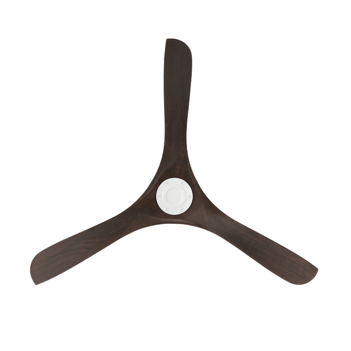 Modern Forms FR-D2504-60 Carve 60" Ceiling Fan - Matte White with Dark Walnut Blades