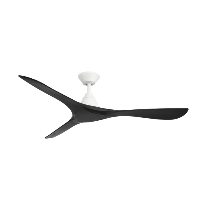 Modern Forms FR-D2504-60 Carve 60" Ceiling Fan - Matte White with Matte Black Blades