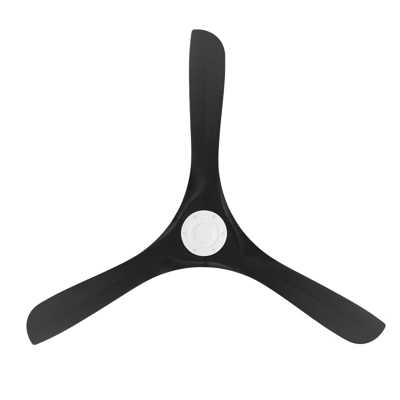 Modern Forms FR-D2504-60 Carve 60" Ceiling Fan - Matte White with Matte Black Blades