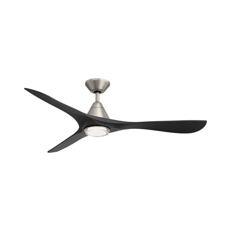 Modern Forms FR-D2504-60L Carve 60" Outdoor Ceiling Fan with LED Light Kit-Antique Nickel with Matte Black Blades