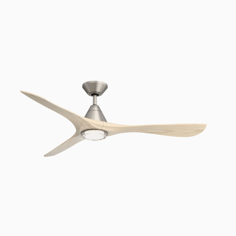 Modern Forms FR-D2504-60L Carve 60" Outdoor Ceiling Fan with LED Light Kit-Antique Nickel with White Oak Blades