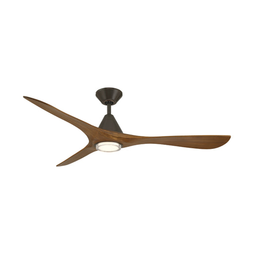 Modern Forms FR-D2504-60L Carve 60" Outdoor Ceiling Fan with LED Light Kit - Bronze with Distressed Koa Blades
