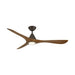 Modern Forms FR-D2504-60L Carve 60" Outdoor Ceiling Fan with LED Light Kit - Bronze with Distressed Koa Blades