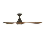 Modern Forms FR-D2504-60L Carve 60" Outdoor Ceiling Fan with LED Light Kit - Bronze with Distressed Koa Blades