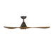 Modern Forms FR-D2504-60L Carve 60" Outdoor Ceiling Fan with LED Light Kit - Bronze with Distressed Koa Blades